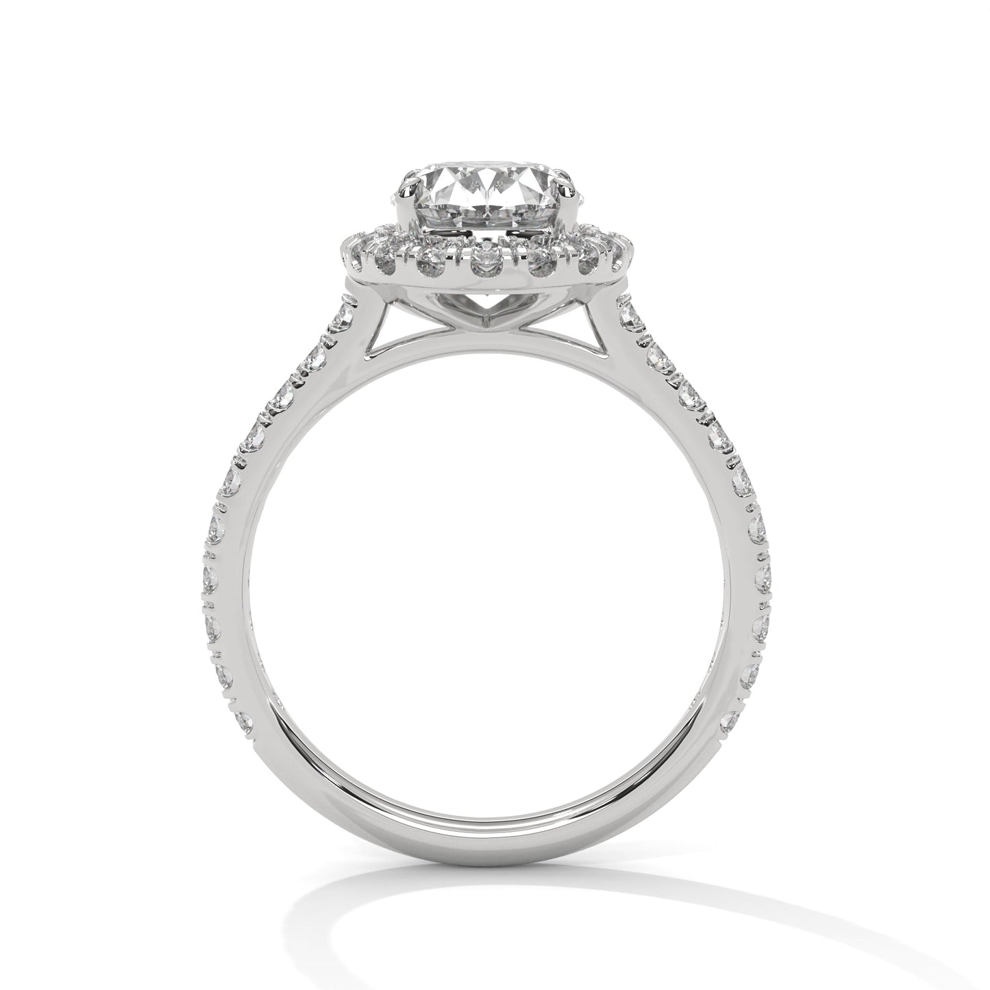 Celestial Bloom 2.61 CTW Oval-Cut Diamond Halo Gold RIng