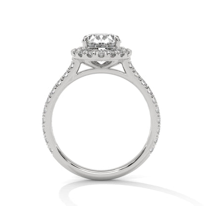 Celestial Bloom 2.61 CTW Oval-Cut Diamond Halo Gold RIng