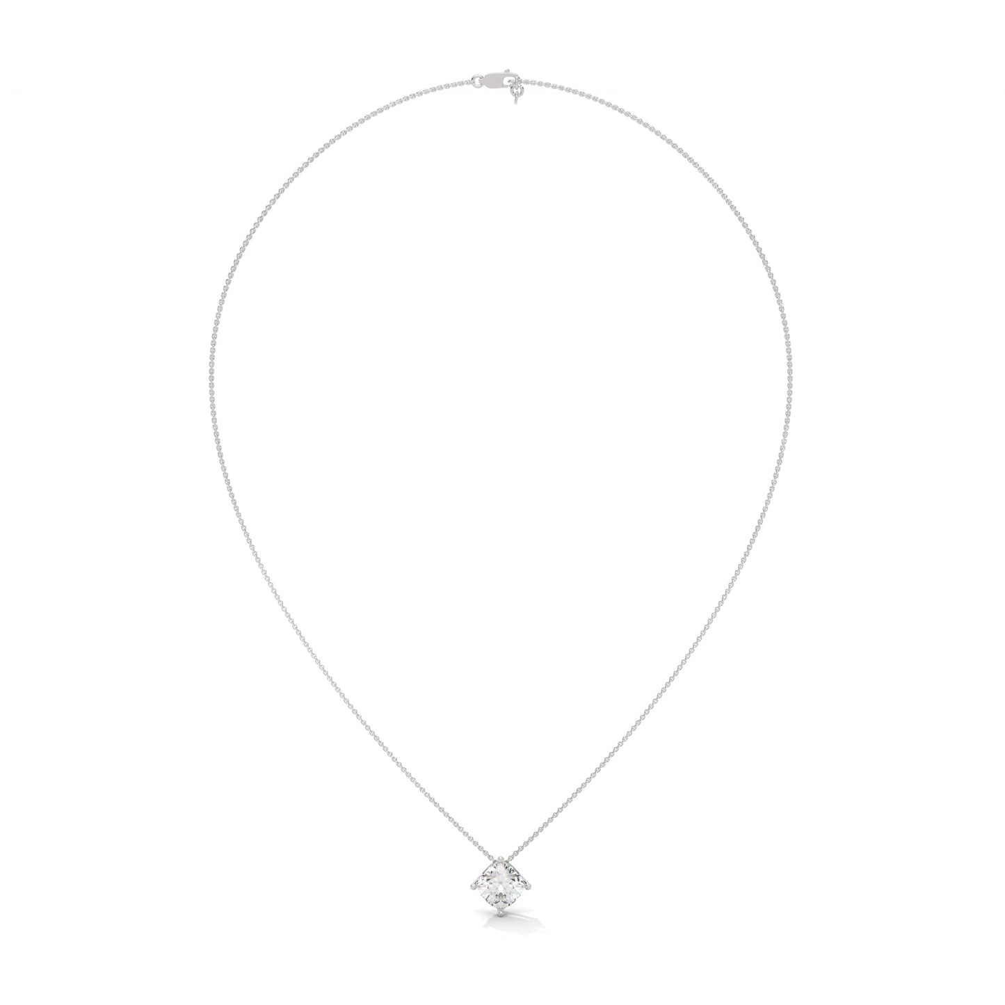 Celestial Glow Round-Cut Diamond Pendant Necklace 2.50ct | 14K Gold |16”&18” Chain