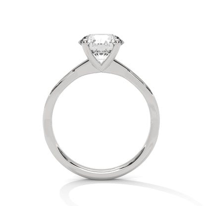 Elysian 2.00 CTW Round-Cut Diamond Twisted Solitaire Ring | 14K & 18K Gold