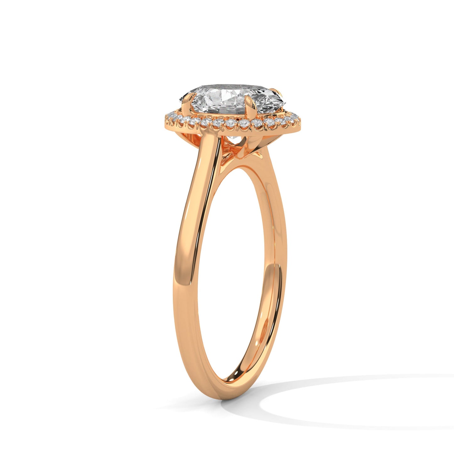 Celestial Halo 2.14 CTW Oval-Cut Diamond Engagement Ring | 14K & 18K Gold