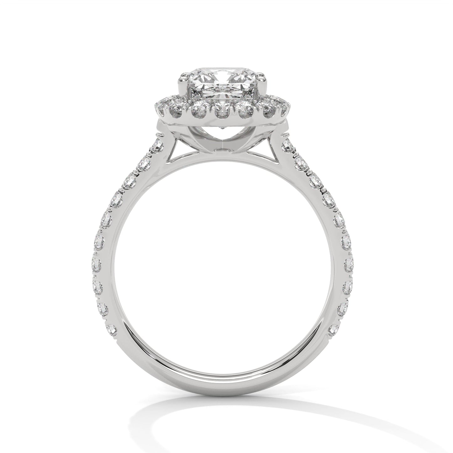 Regal Spark 1.5CT Cushion Lab-Grown Diamond Engagement Ring | 2.11 CTW