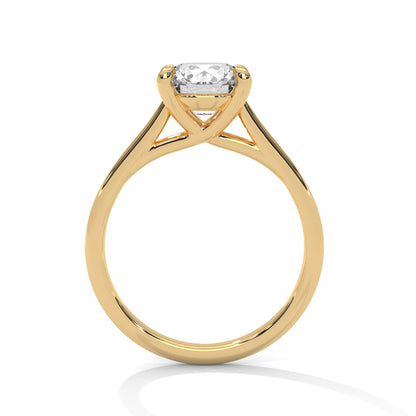 Solitaire Round Brilliant-Cut Engagement Ring with 2ct Lab-Grown Diamond (F VS1)