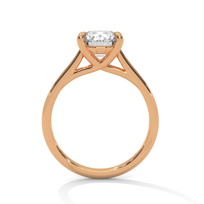 Solitaire Round Brilliant-Cut Engagement Ring with 2ct Lab-Grown Diamond (F VS1)