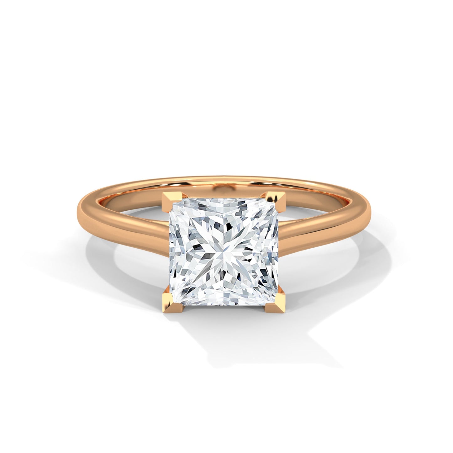 Timeless Elegance 1.5 CT Princess-Cut Lab Grown Diamond Solitaire Ring | F-VS1