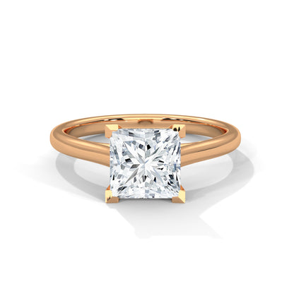 Timeless Elegance 1.5 CT Princess-Cut Lab Grown Diamond Solitaire Ring | F-VS1