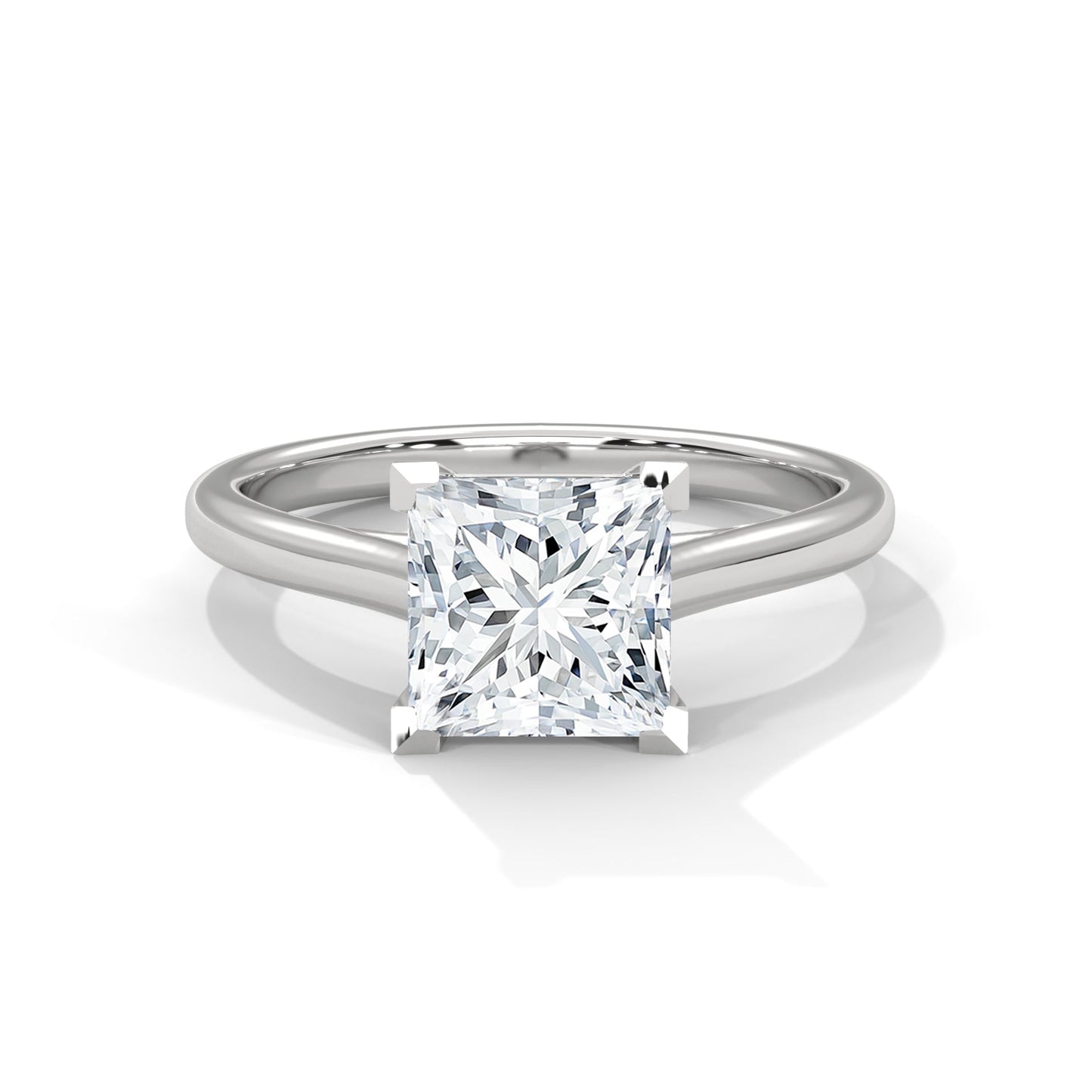 Timeless Elegance 1.5 CT Princess-Cut Lab Grown Diamond Solitaire Ring | F-VS1
